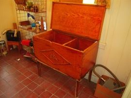 Flour & meal bin, PINE 18" one board wide