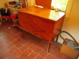 Primitive 18" boards Pine meal & flour bin