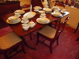 Table & 6 Mahogany chairs