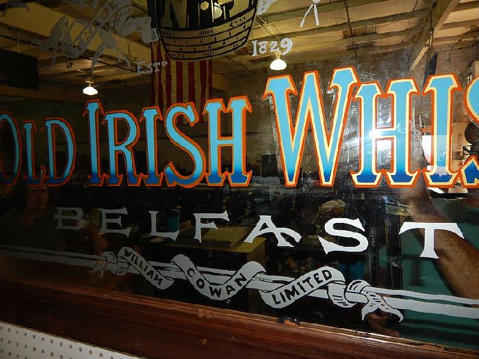 Cowan's Old Irish Whiskey mirror