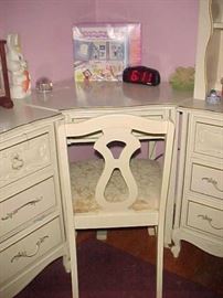 French Provincial Corner Desk, French Provincial Chair 