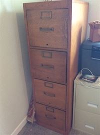 Antique oak file cabinet