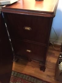 Cabinet open to file drawers