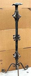 Antique wrought iron candle holder 