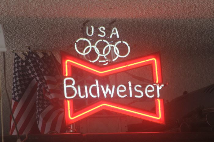 Budweiser USA Olympics Bar NEON SIGN