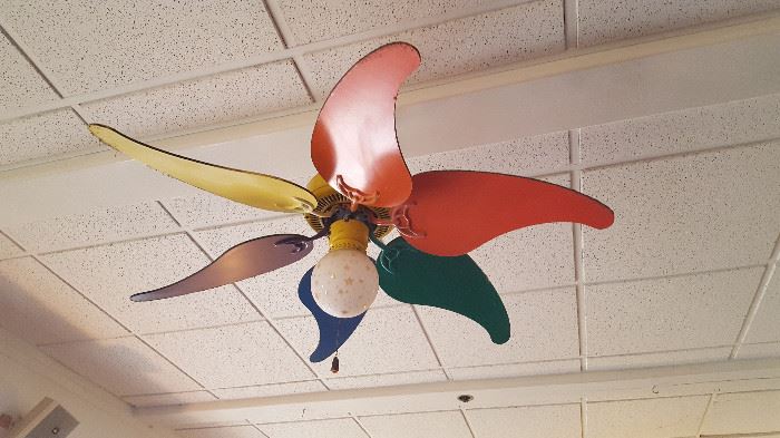 Vintage whimsical ceiling fan / light fixture