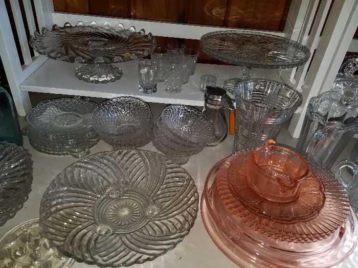Antique and vintage glass, cut glass, Depression glass