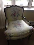 upholstered French chair