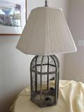 pair of these bird-cage lamps