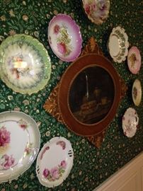 A variety of antique plates