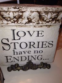 "Love stories have no ending."