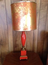 Orange vintage lamp - one of a kind