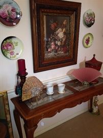 Sofa table and other decor