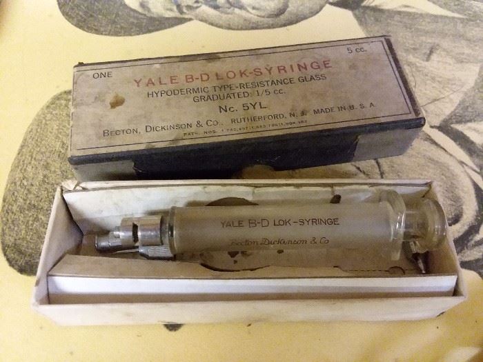 Yale B-D Lok Glass Syringe