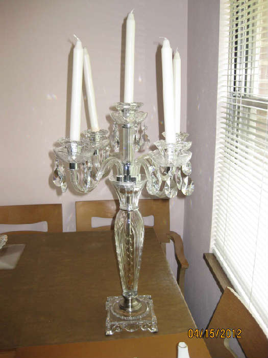 Approximately 18" candleobra, in excellent condition.