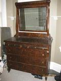 Burled oak dresser