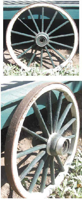 100 + year old wagon wheel