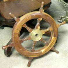 Vintage ship wheel