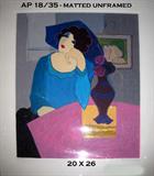 Itzchak Tarkay (pronounced Tarki)- died June 3, 2012 - Tarkay has achieved recognition as a leading representative of a new generation of figurative artists.  The inspiration for this work clearly lies with French Impressionism, the inspiration for his work of Matisse and his drawing style from Toulouse Lautrec.  While summing up the characteristics of his model subject without relying on the precise copying of natural forms, or the patient assembling of exact detail, Tarkay’s rich tapestry of form and color is achieved thought the use of silk-screen printing.  Many colors are laid over one another and used to create texture and transparency.  After exhibiting both in Israel and abroad, he received recognition at the International Art Expo in New York in 1986 and 1987 for works in several forms of media, including oil, acrylic and watercolor.