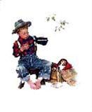 #709 Norman Rockwell                                                         
Puppy Love – Summer
Offset Litho
794-1400