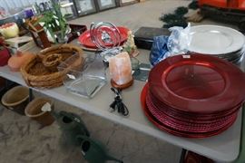 Salt lamp, chargers, more decorative items
