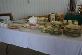 Casseroles, hand painted plate, Paula Deene platter, more dinnerware