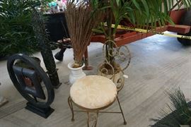 Vanity chair and decorative items