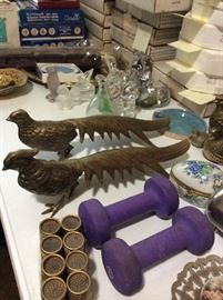 Brass Peacocks and other figurines