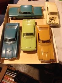 Vintage Plastic Cars from Kits - Gran Torino, Ford Fairlaine, Thunderbird, Fairlane Falcon