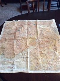 3 WWII Escape Evasion Maps on Silk