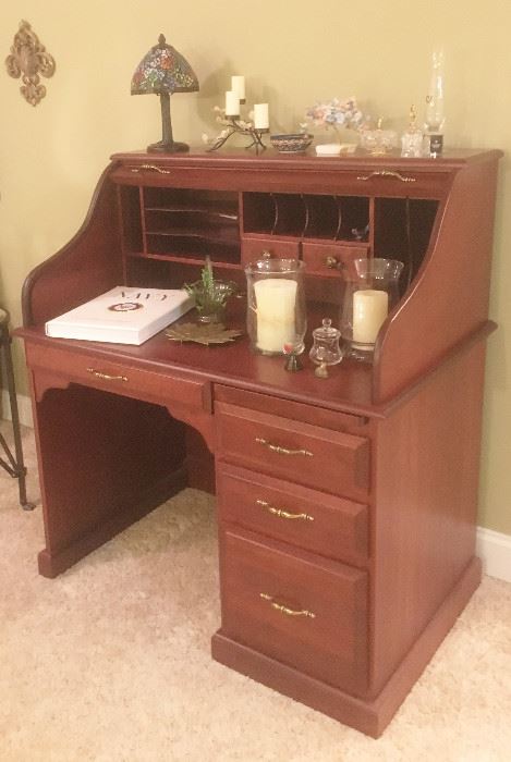Small cherry rolltop desk from Whitacre's