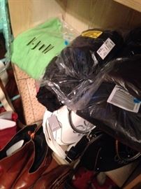 Clothing and boots--more than 20 pairs!!!  Never worn.