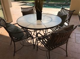 Iron table and 4 chairs
