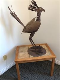 Funny bird, end table.