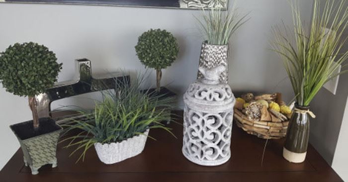 NLP014 More Home Décor - Mini Topiary, Vases, Fiber Bowl & More
