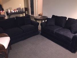 NAVY BLUE FABRIC Loveseats 