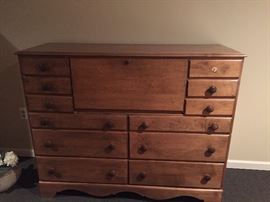 WOOD CABINET WITH DESK 