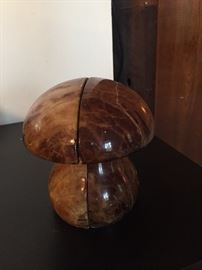STONE MUSHROOM BOOK ENDS MID CENTURY DECOR