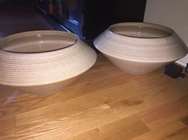 ZANESVILLE STONE AGE CERAMIC PLANTERS MID CENTURY MODERN 