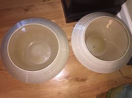 MID CENTURY PLANTERS STONE AGE ZANESVILLE LARGE 