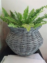 Basket with Silk Fern