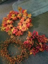 3 Decorative Fall Wreathes