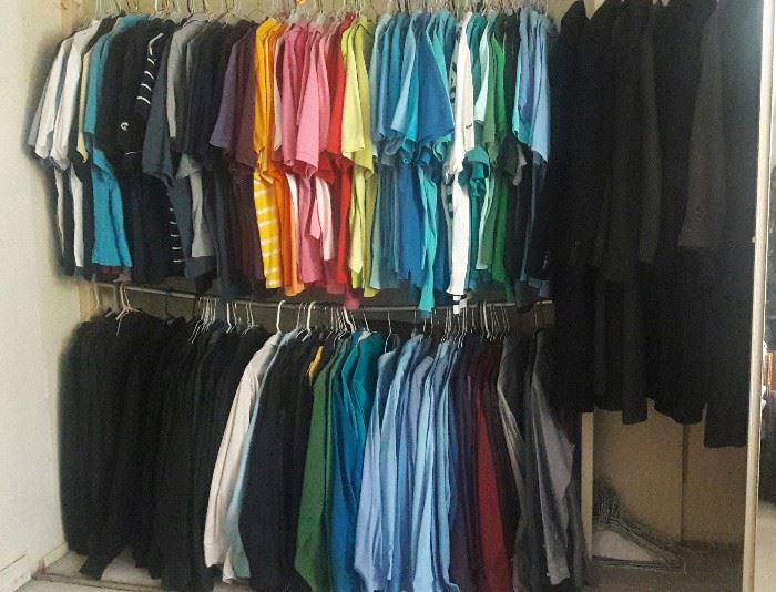 Did we mention POLOS & SHIRTS
Over 100 mens polos !
