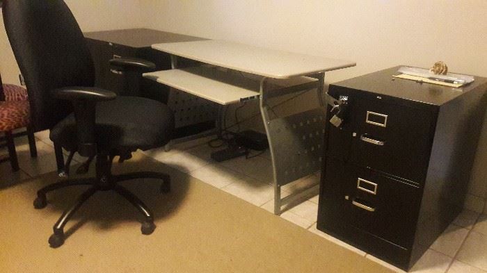 desks, legal file cabinets, office seating