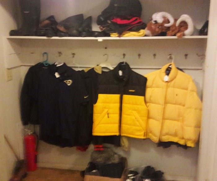 Winter jackets, boots,gloves