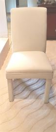 WHITE DINING ROOM CHAIR FRONT VIEW