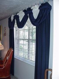 All window treatments are for sale
