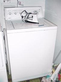 Top loading washer and iron
