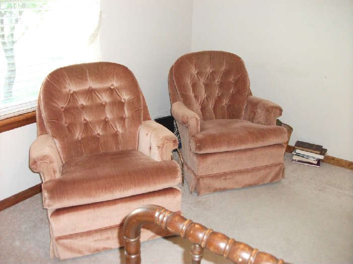 Matching Swivel Rocking Chairs