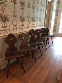 Antique Swiss or French Alps Mountain Chairs